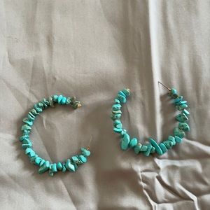 Cute, turquoise earrings, do not come with backs